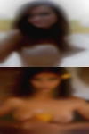 Naked woman dusting herself
